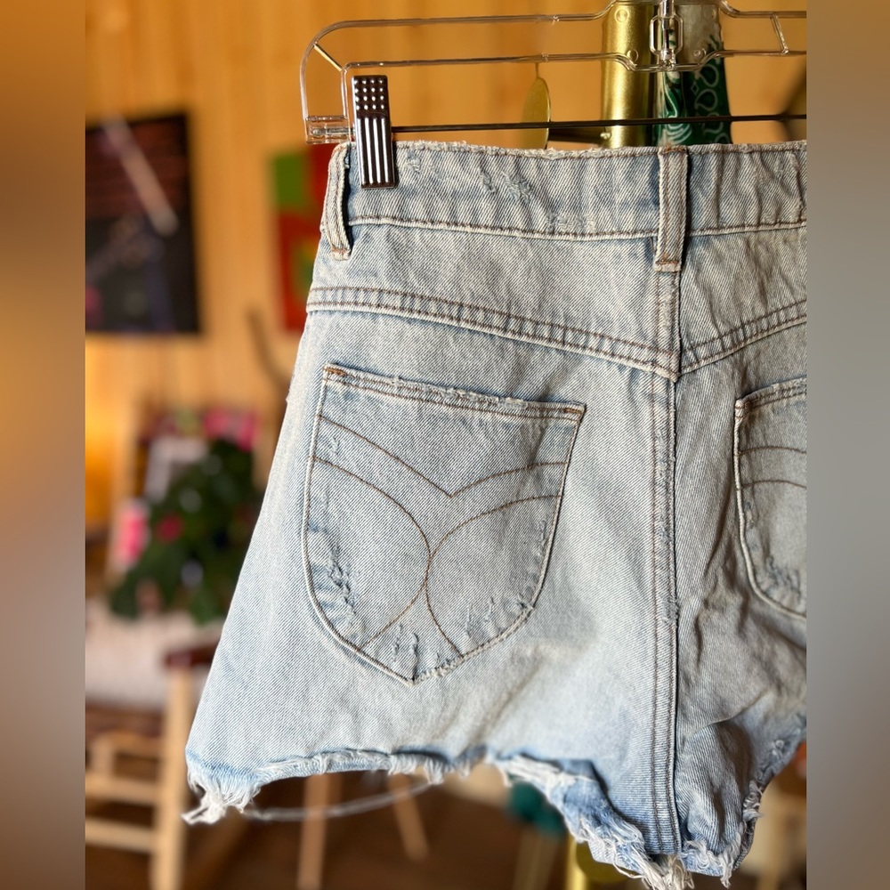 Rolla's X Sofia Richie Dusters Denim Shorts Size 27 in Layla Bleach - Picture 10 of 10